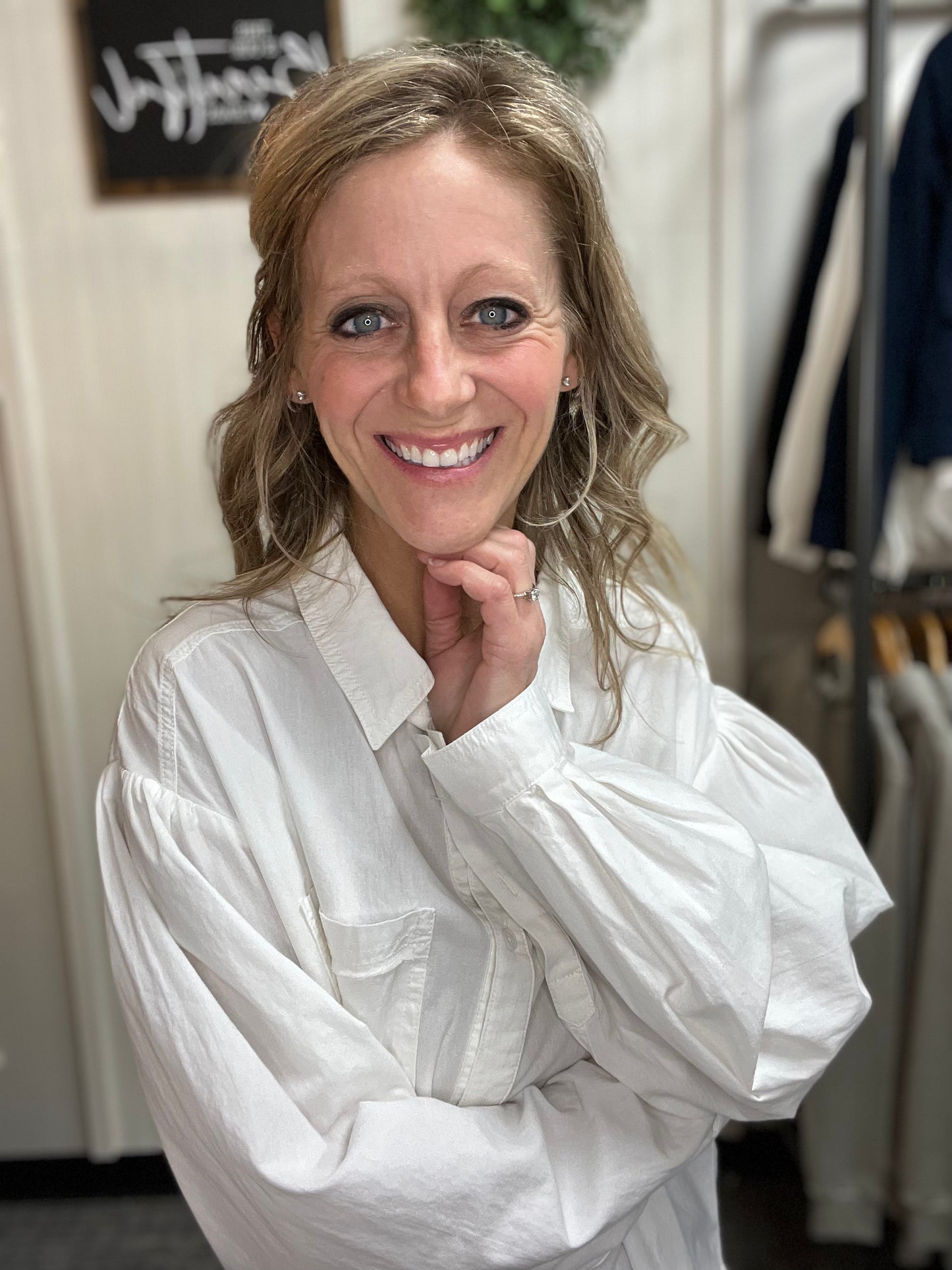 Faye Balloon Sleeve Blouse