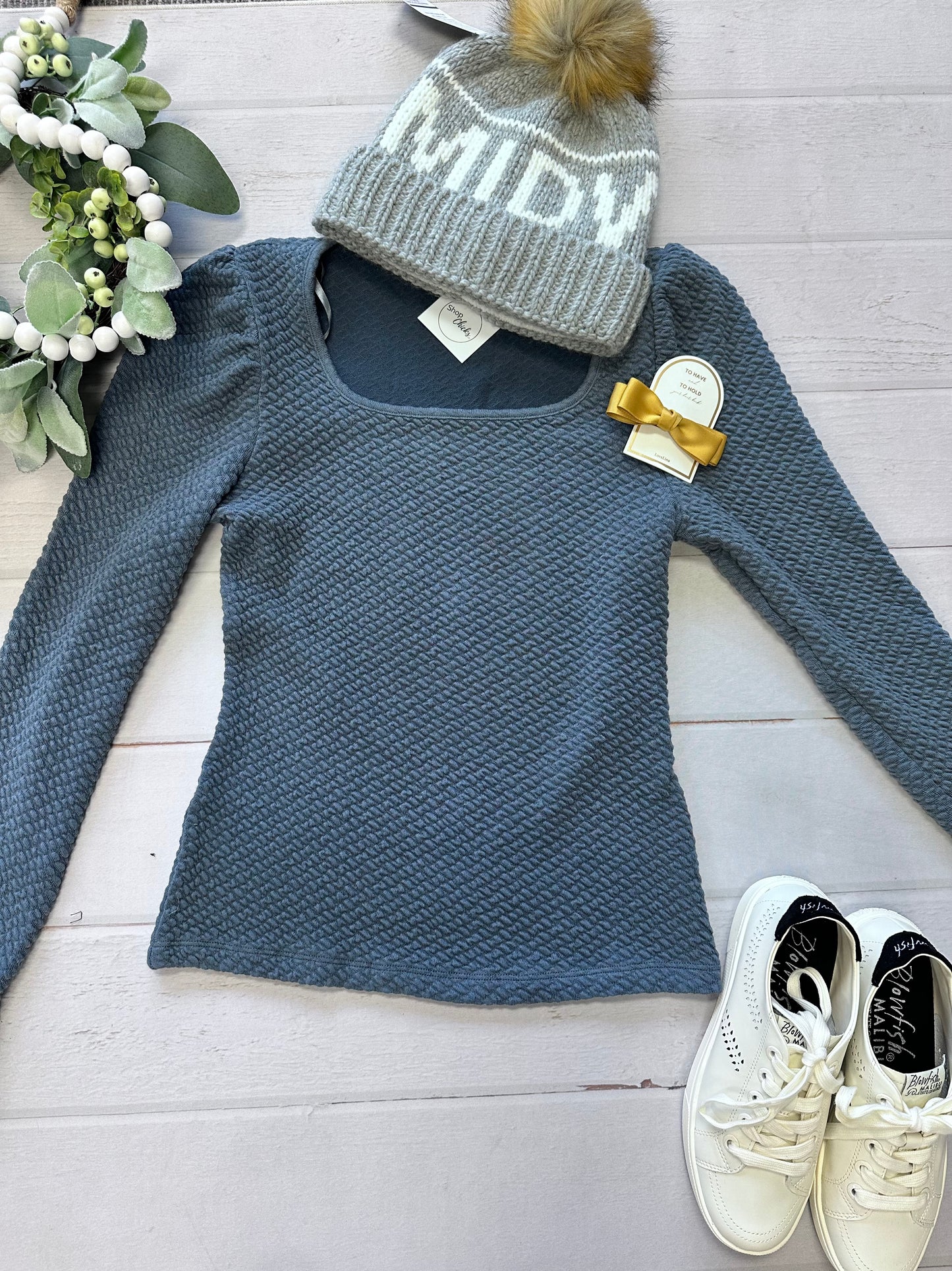 Teal Puff Long Sleeve