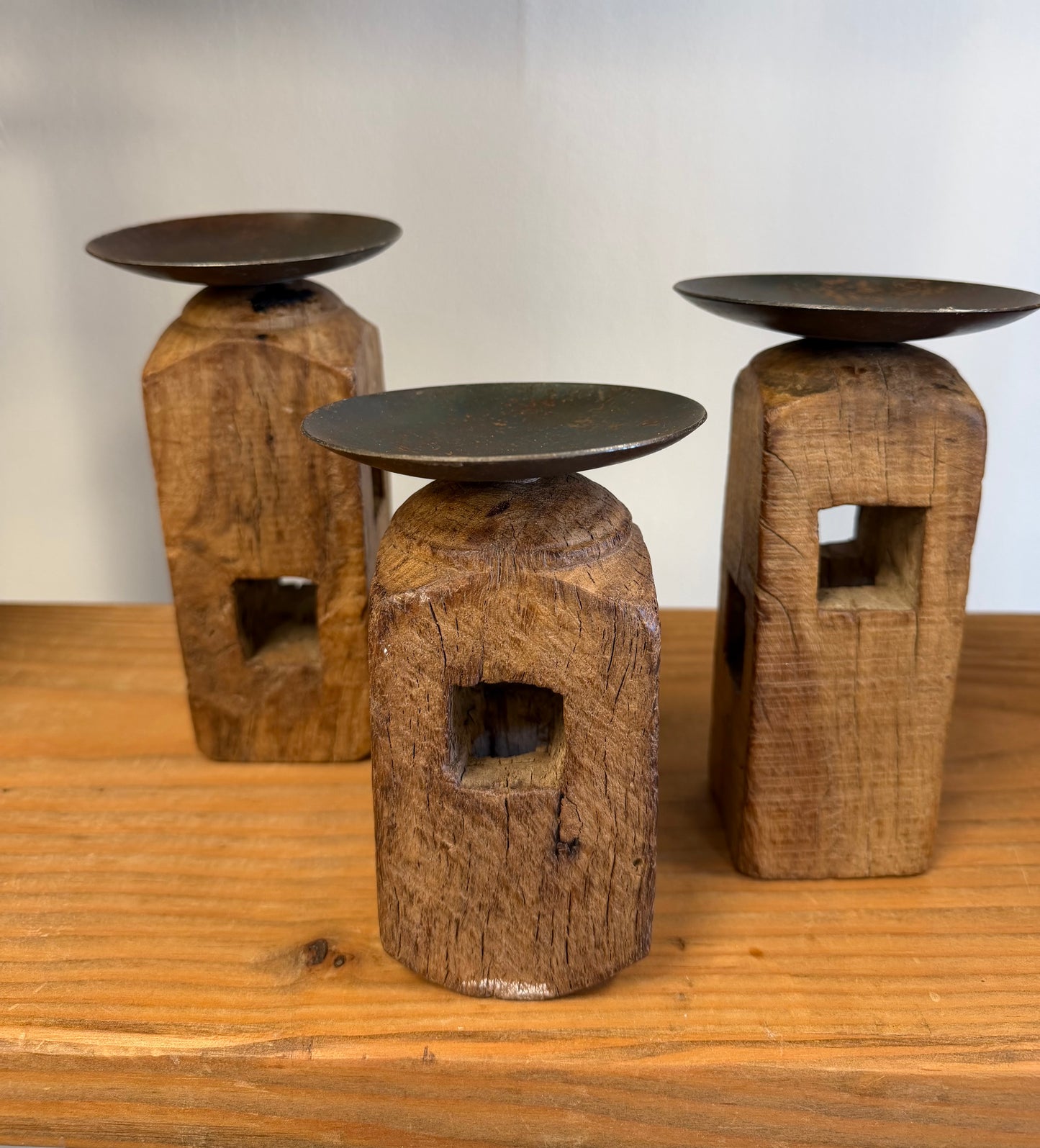 Wood Candle Holder