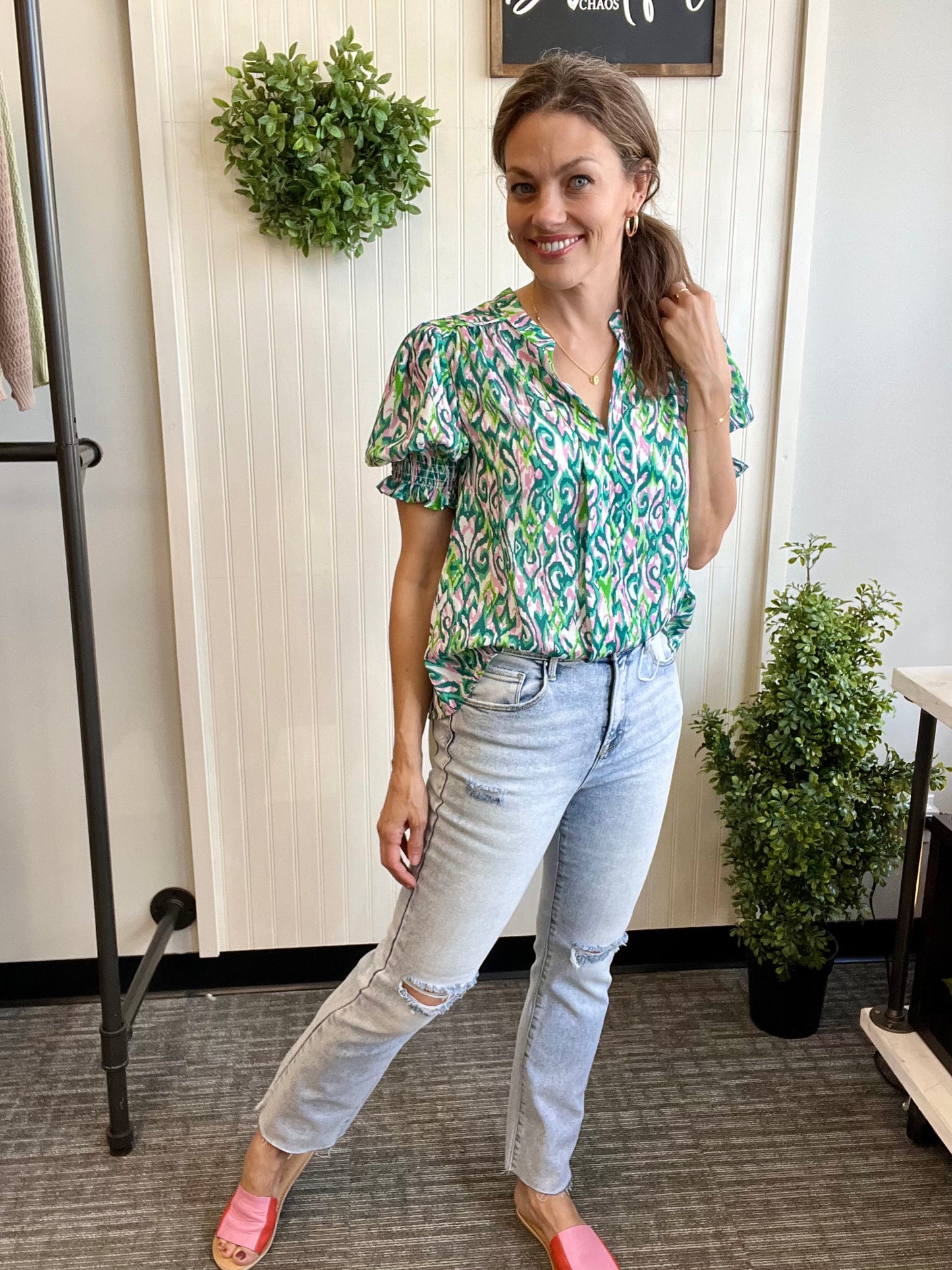 Acid Wash Ankle Straight (Risen)