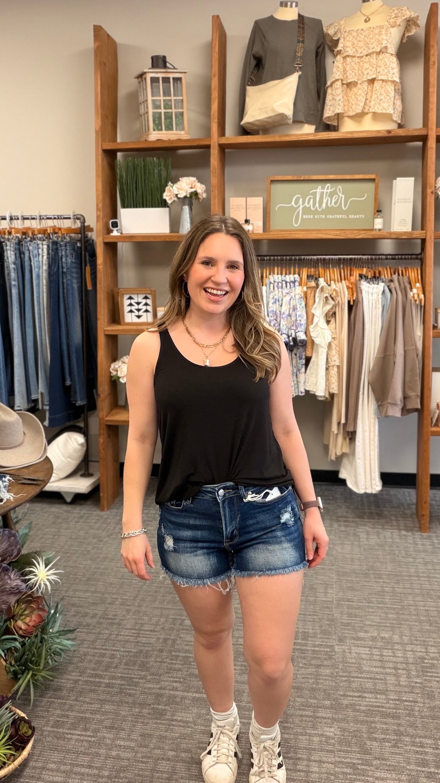 Dark Denim Shorts