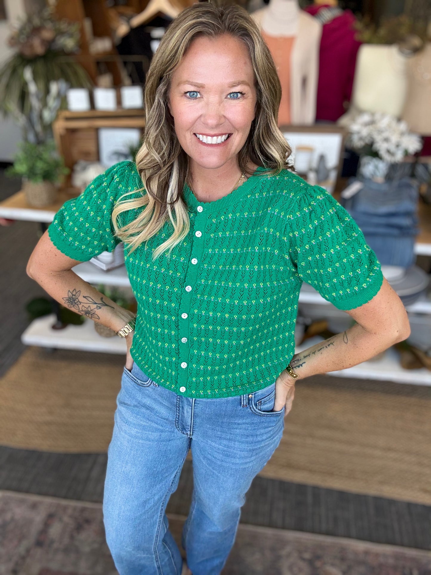 Green Lilac Sweater