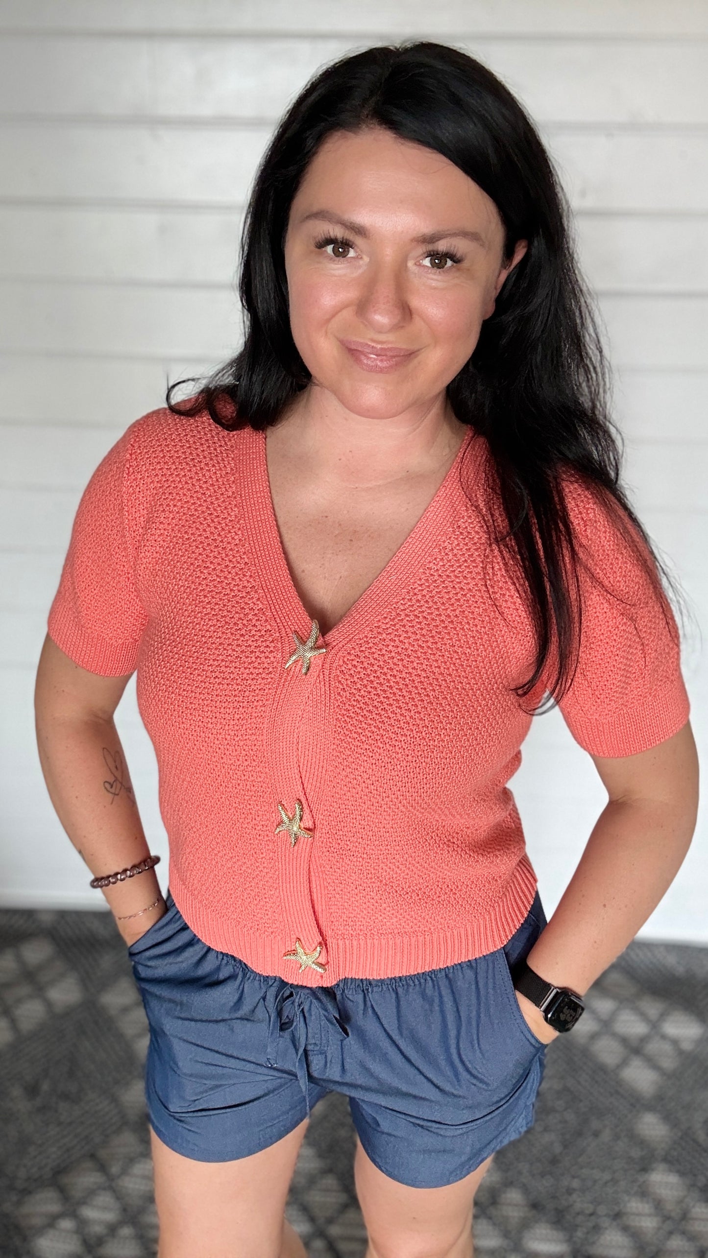 Renee Papaya Cardigan