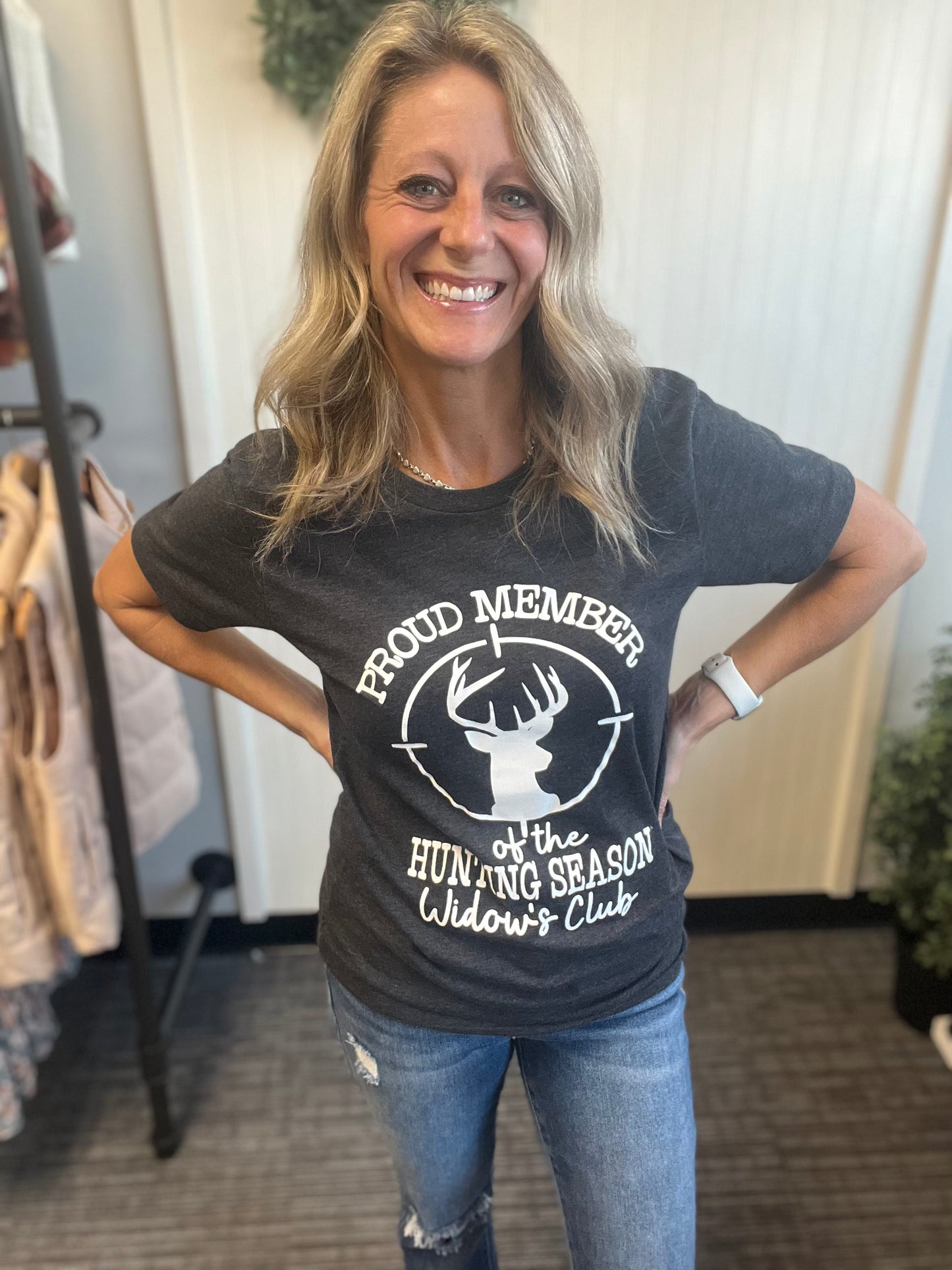 Charcoal Hunting Widows Tee