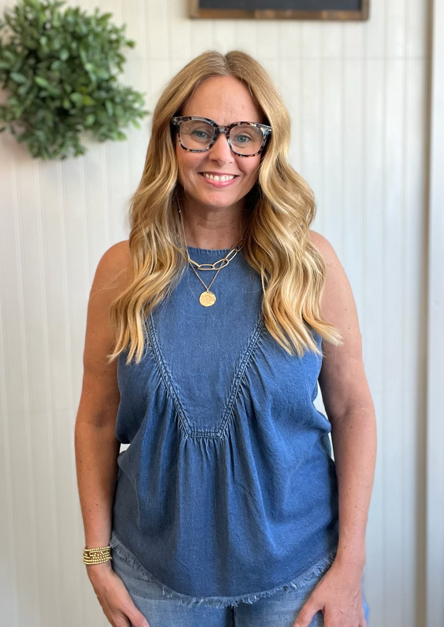 Tencel Chambray Swing Tank