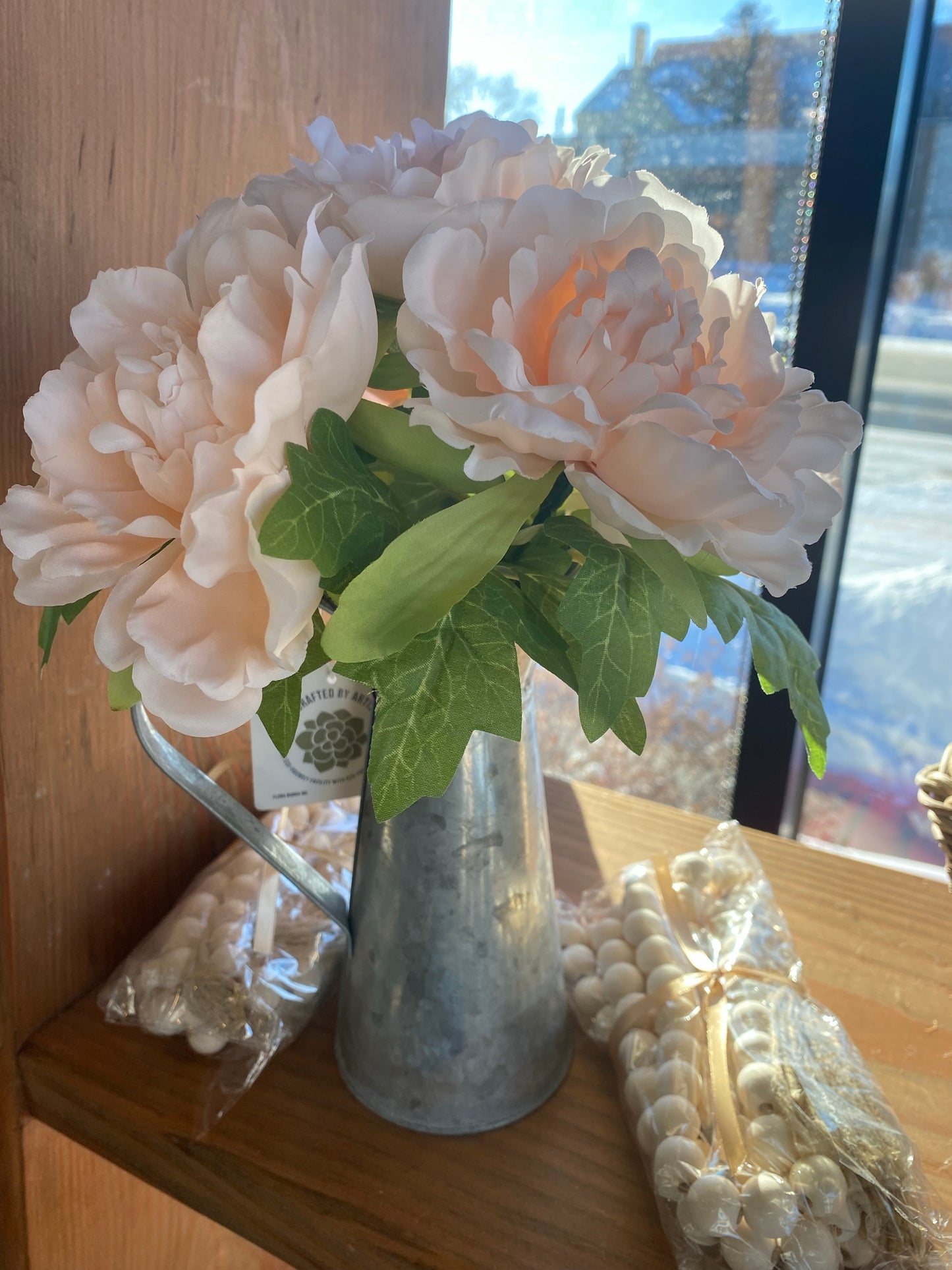 Peach Peony in Tin