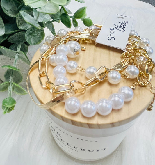 Multilayer pearl Bracelet