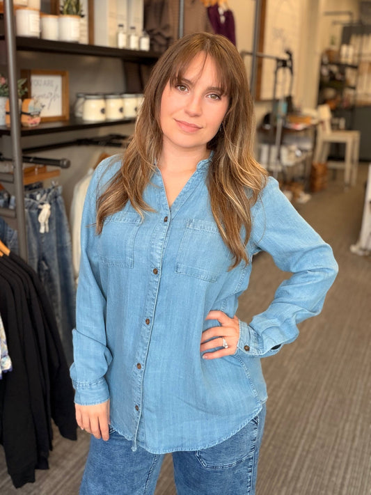 Ginger Button Down Top