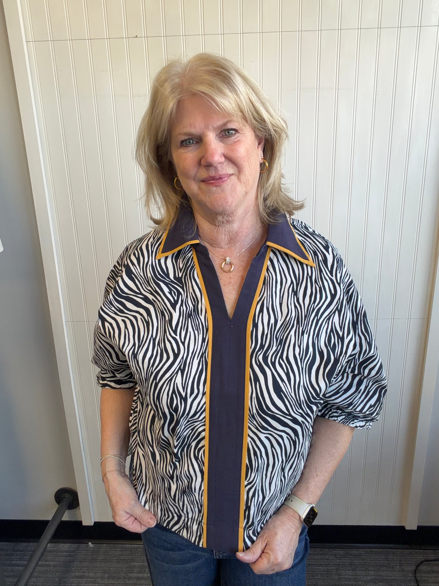 Thea Animal Print Blouse