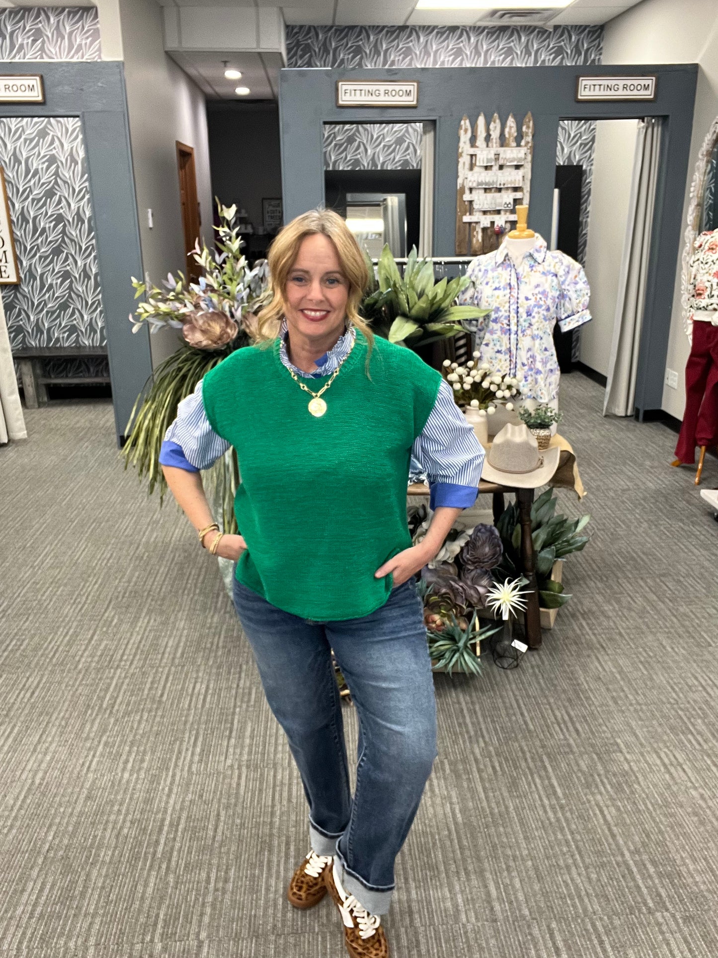 Kelly Green Sweater Vest