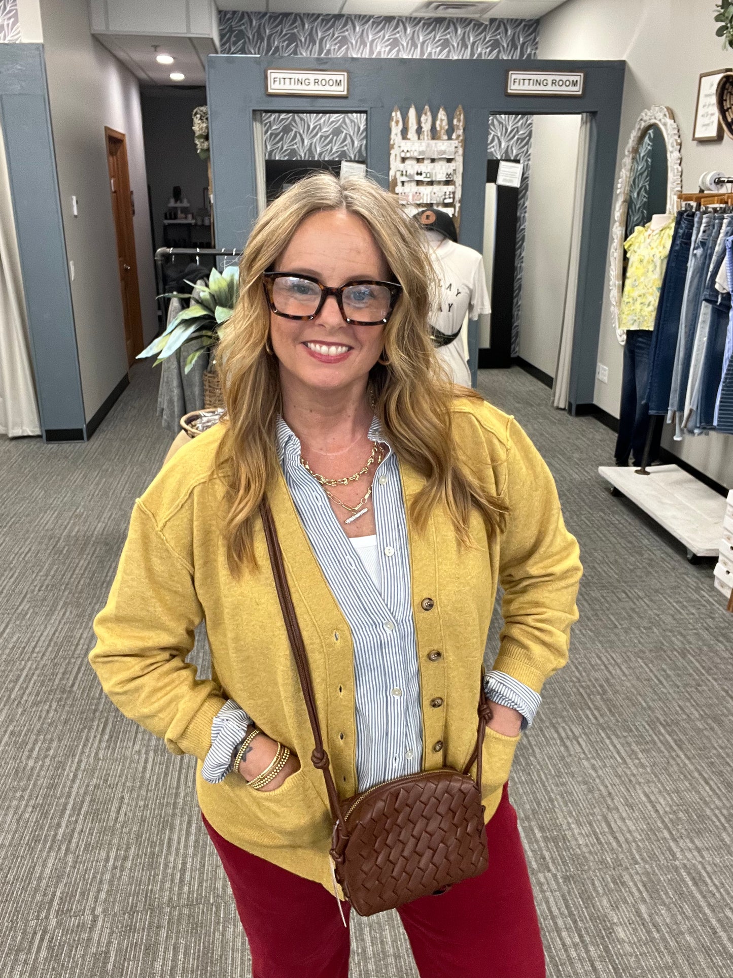 Mustard Varsity Cardigan
