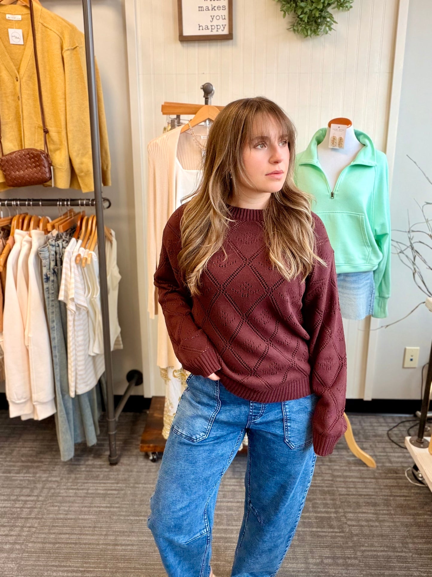Blythe Mahogany Sweater