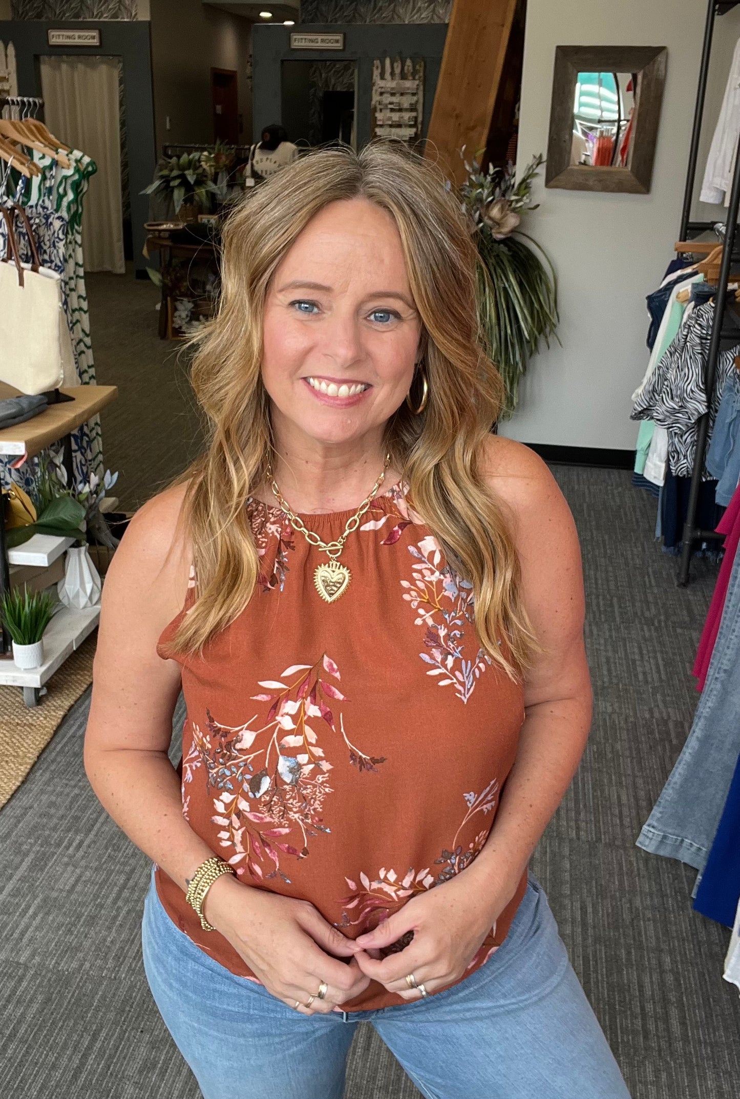 Amber Floral Tank
