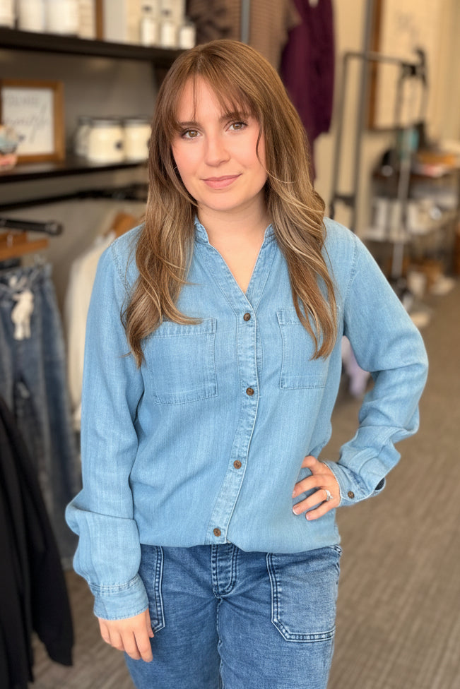 Ginger Button Down Top