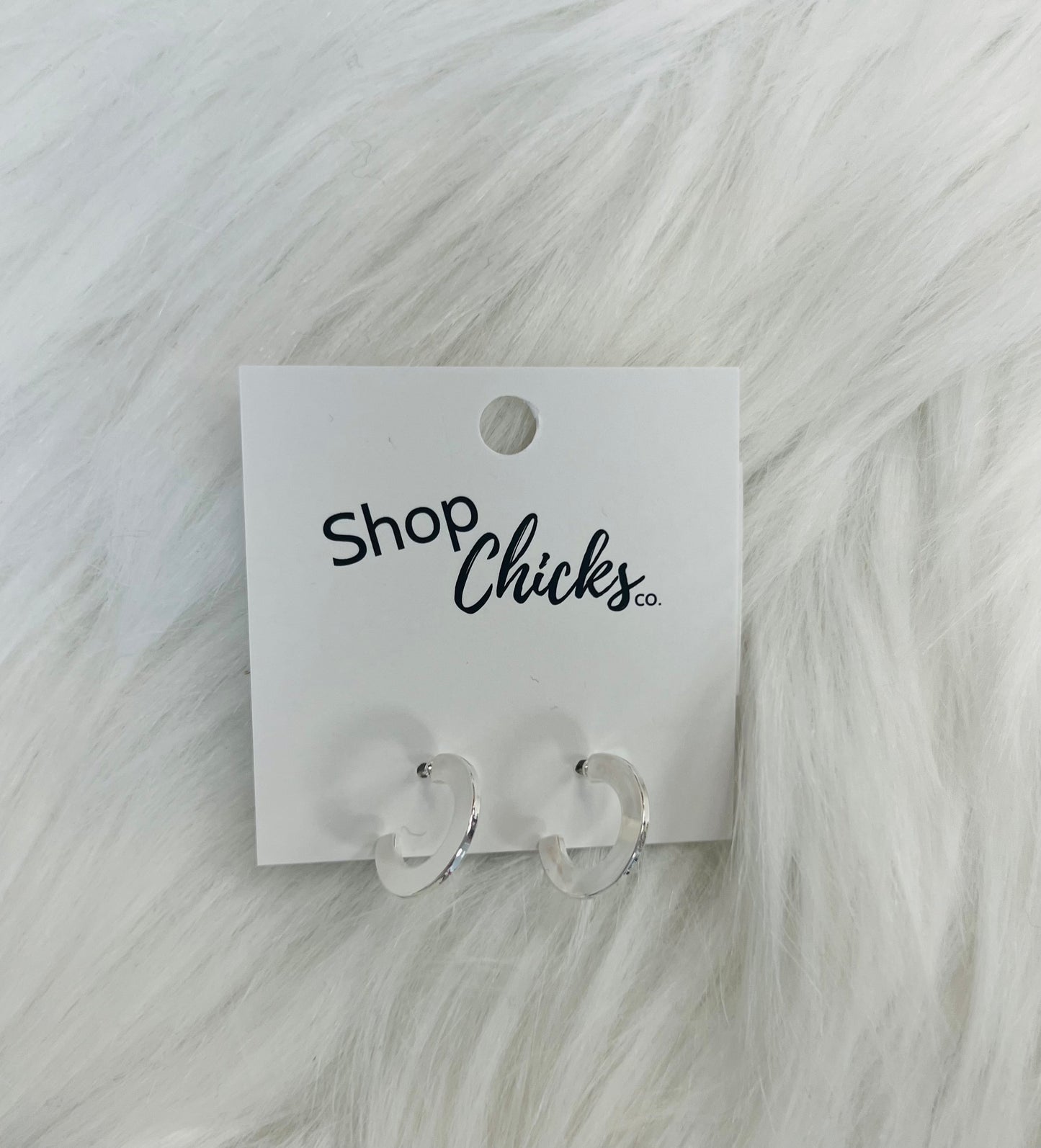 Flat Silver Hoop earrings