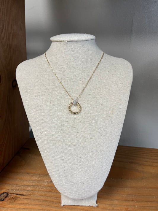 Gold Open Circle Necklace