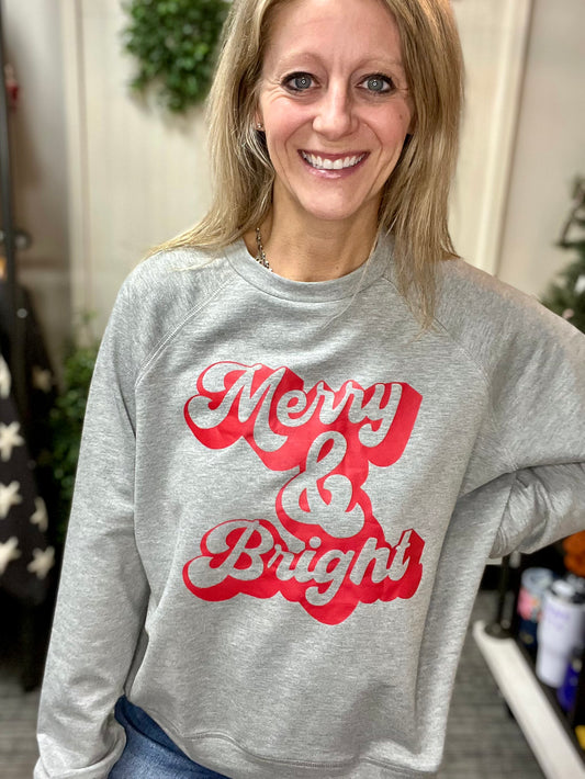 Merry & Bright red print