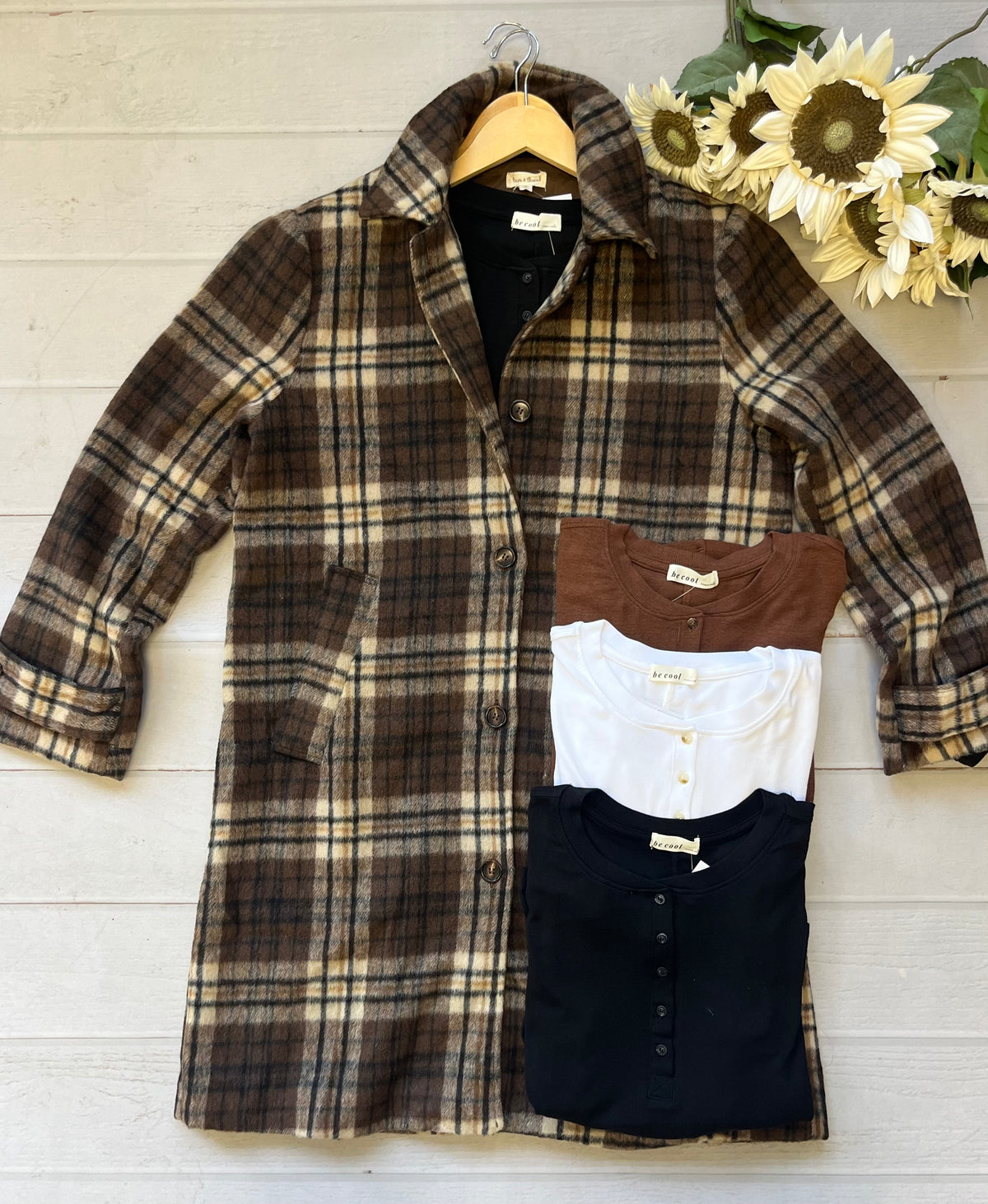 Warm Plaid Coat
