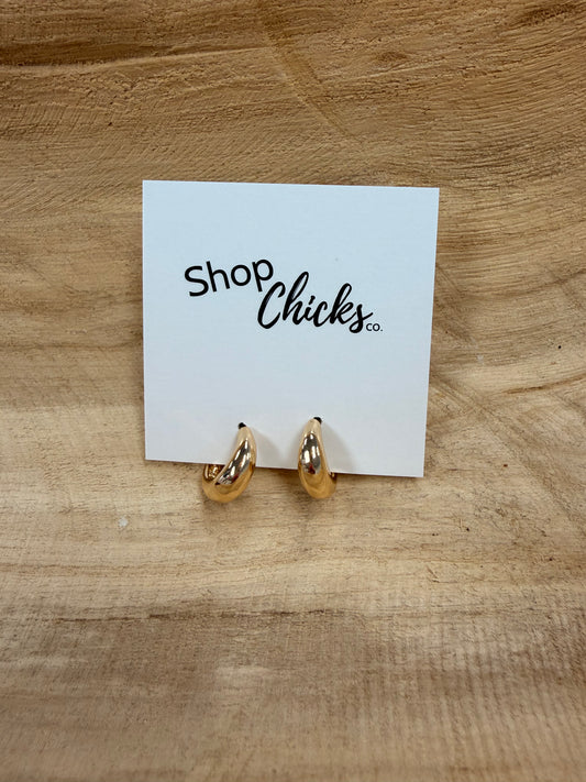 Small Gold Huggie Hoop