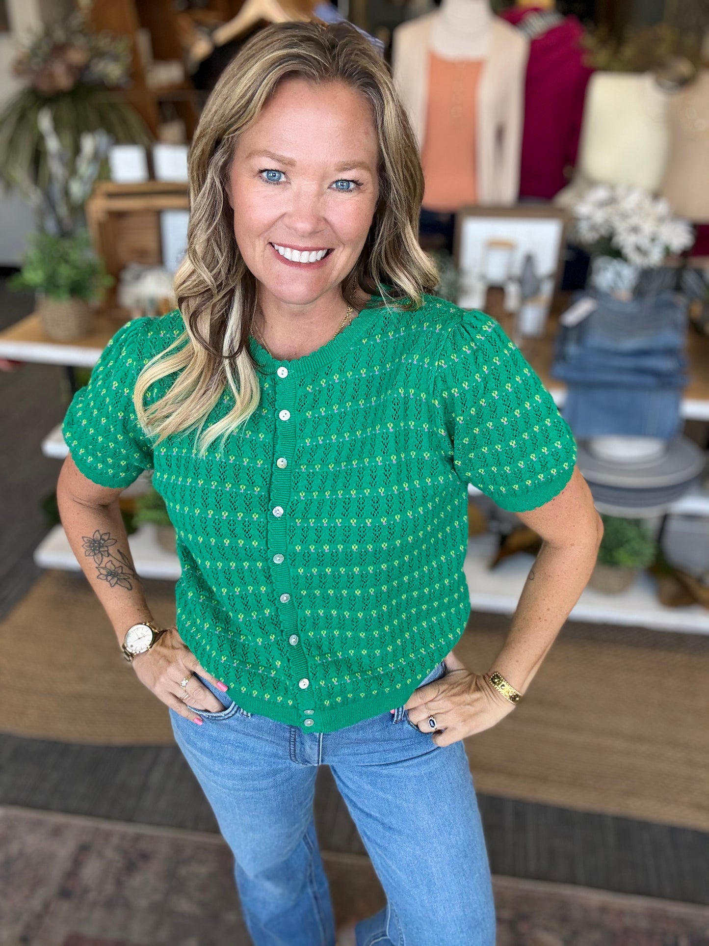 Green Lilac Sweater