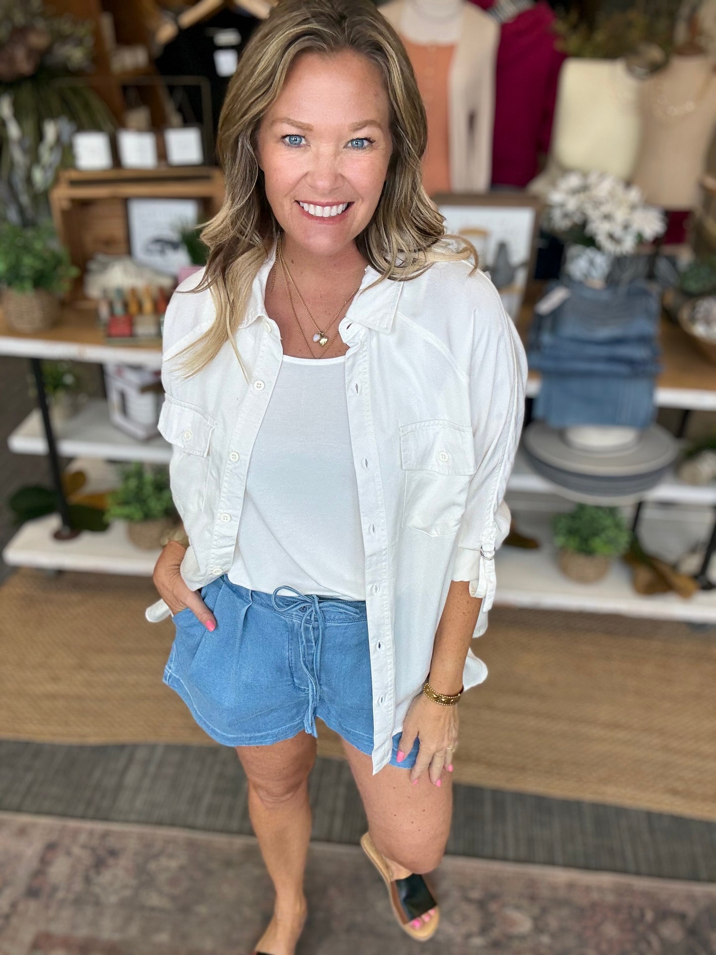 Slouchy Pleated Shorts