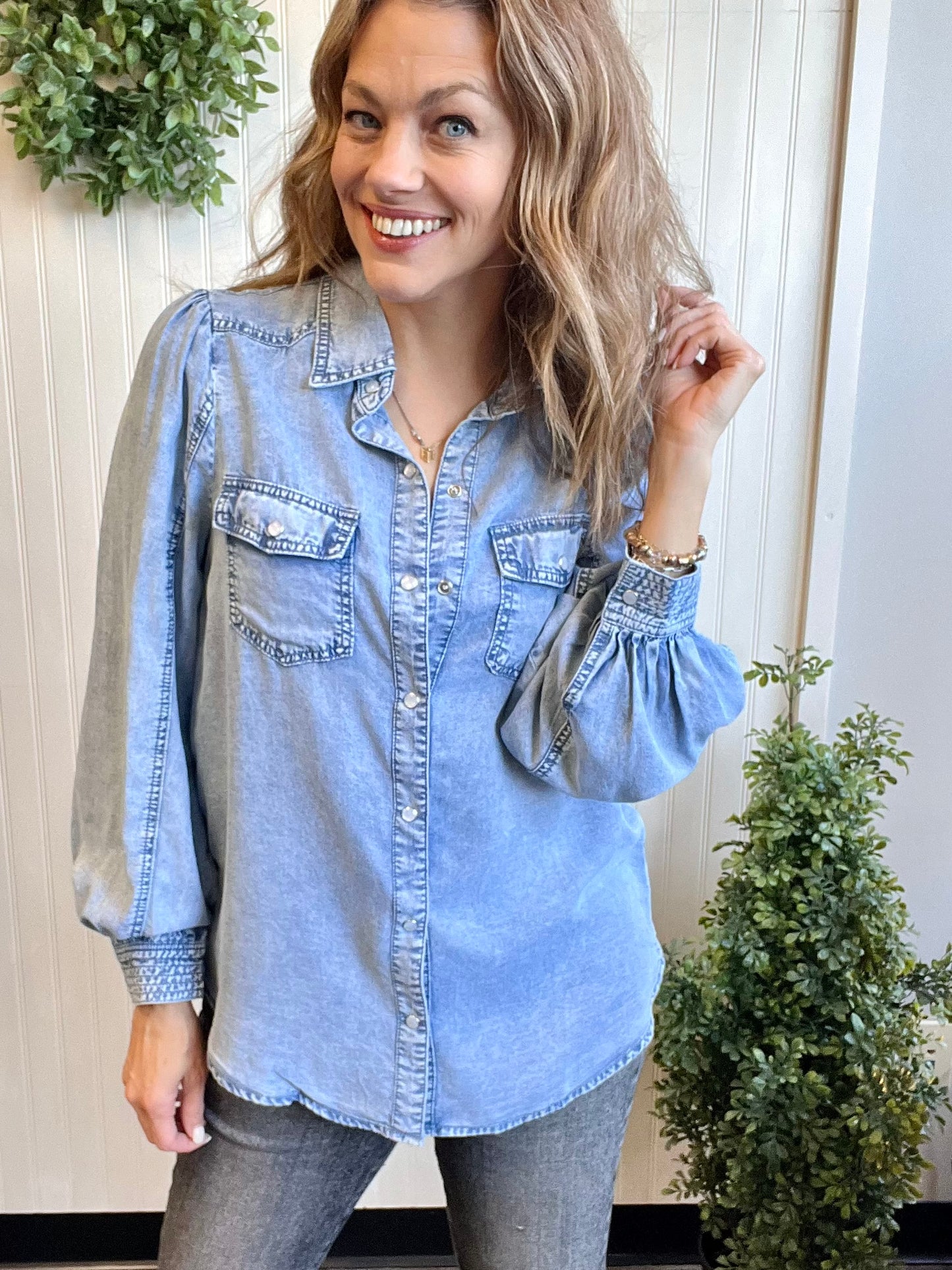 Rita Lt. Denim Shirt