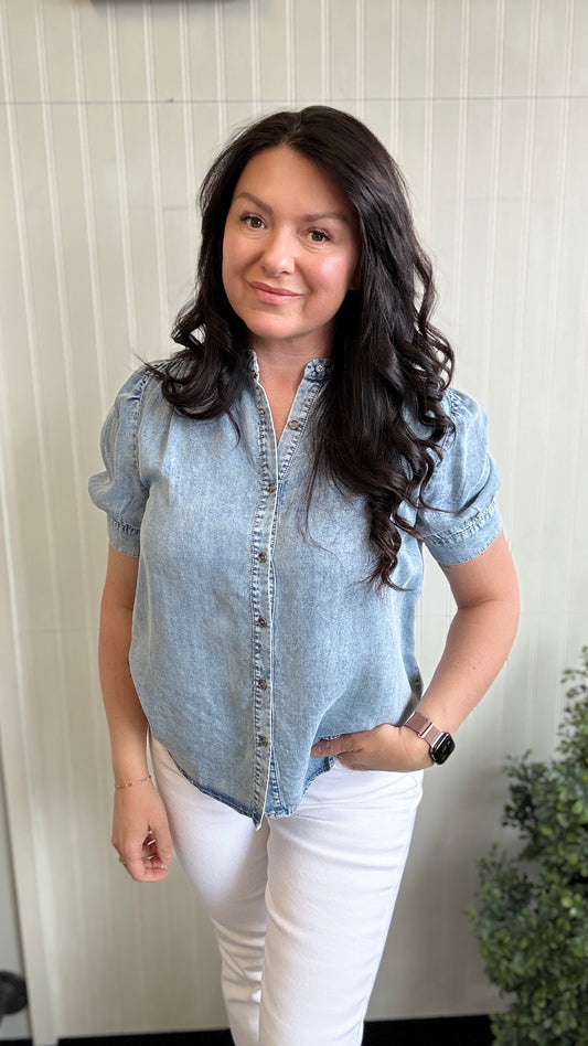 Tencil Short Sleeve Blouse