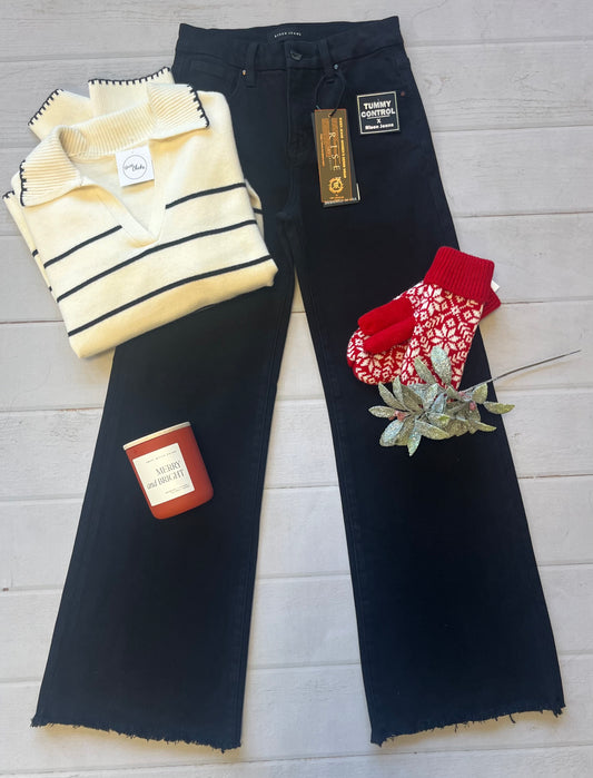 Hi Rise Wide Leg Jeans