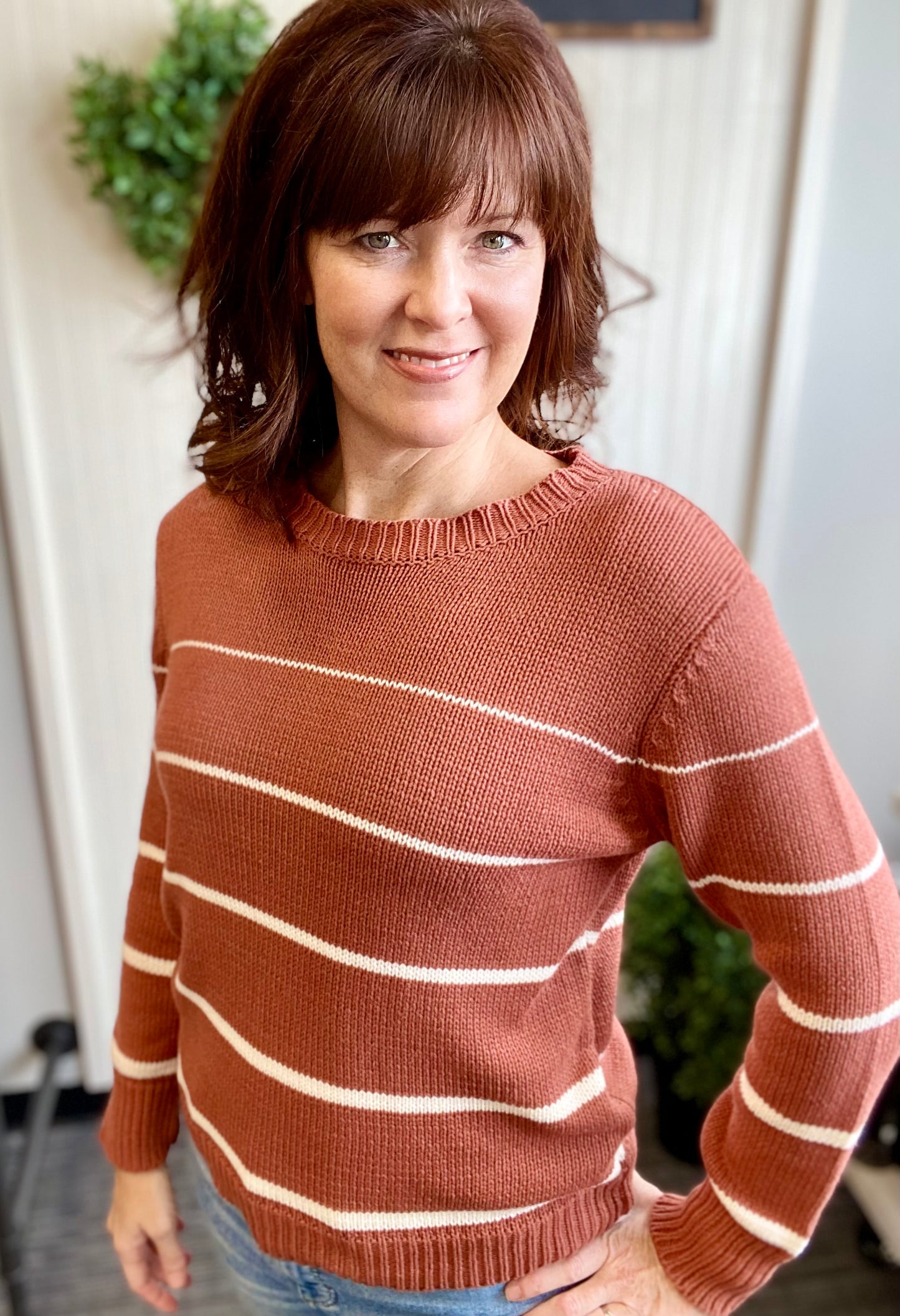 Autumn Striped Cozy Sweater