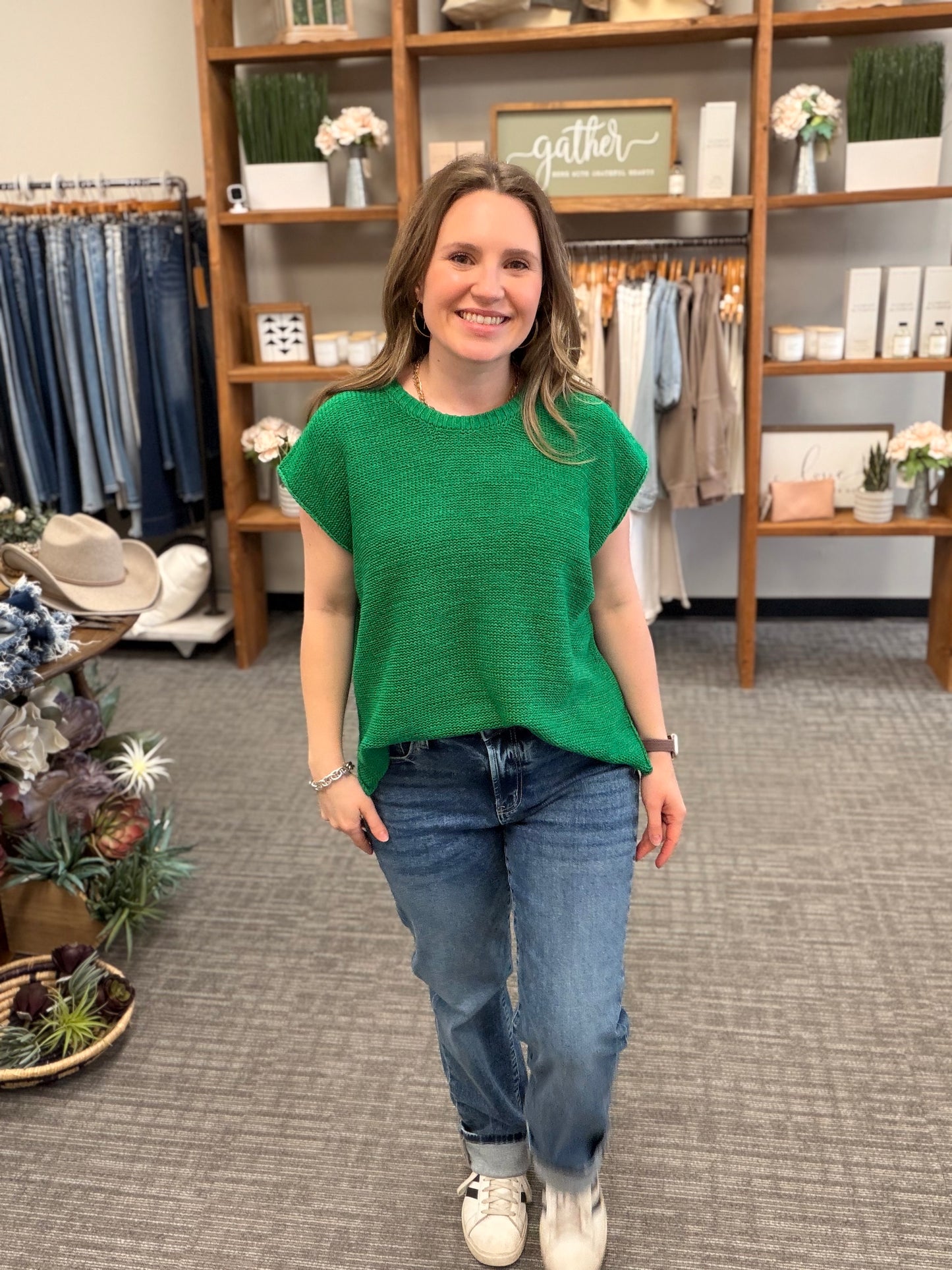 Kelly Green Sweater Vest