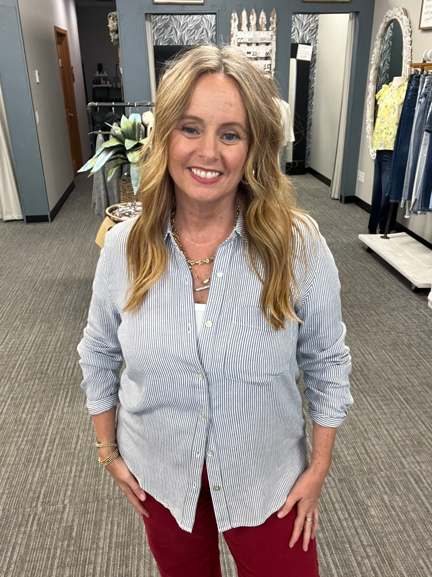 Striped Collared Shirt
