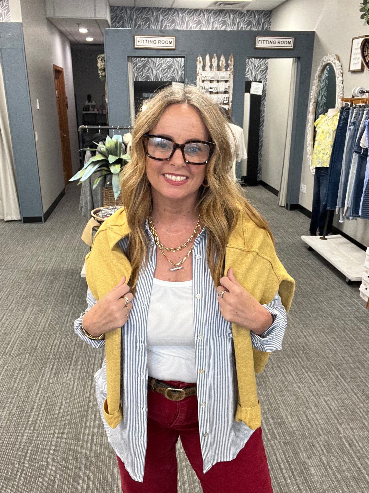 Mustard Varsity Cardigan
