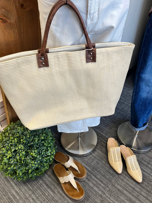 Hazel Straw Tote