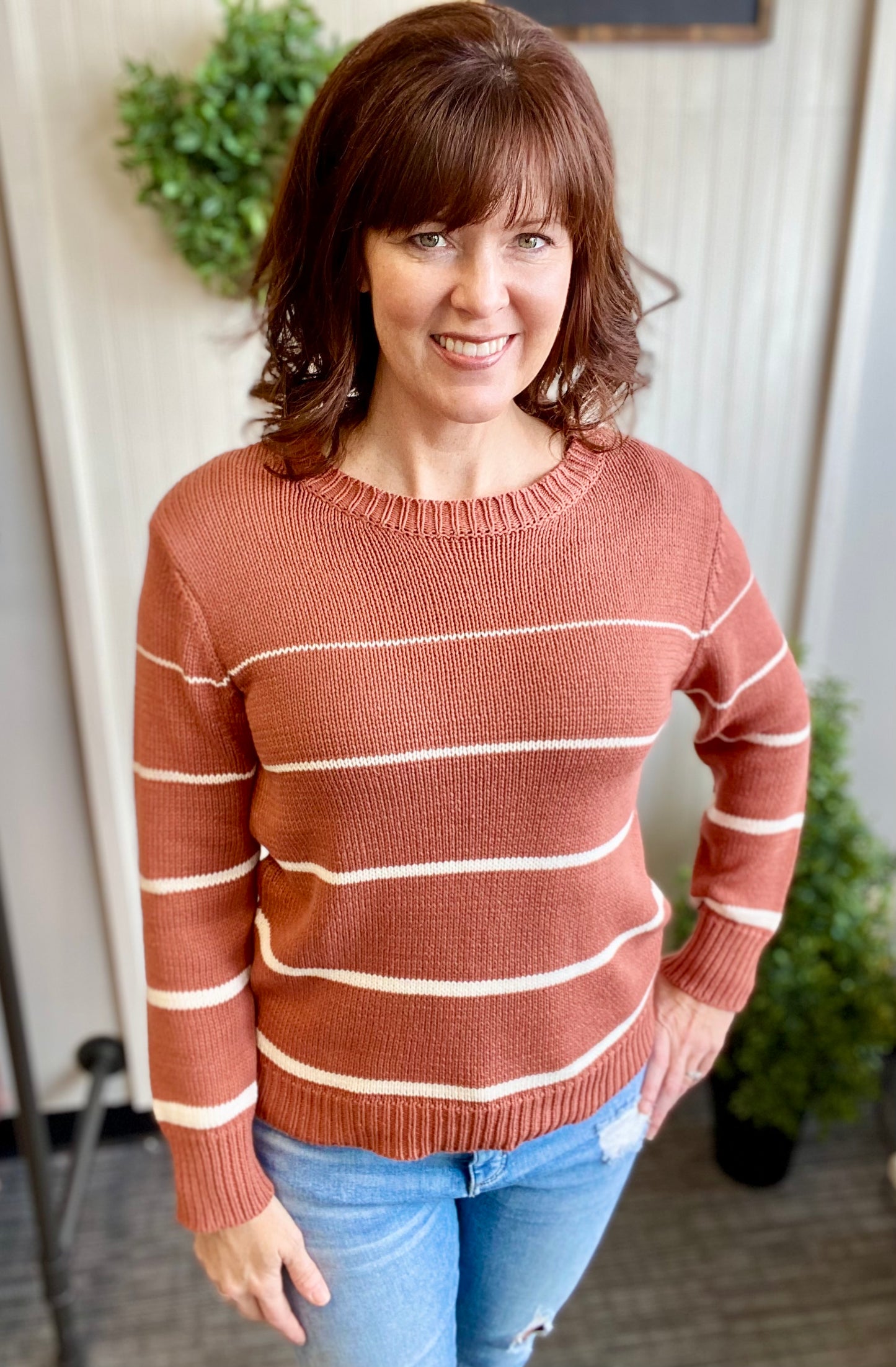 Autumn Striped Cozy Sweater