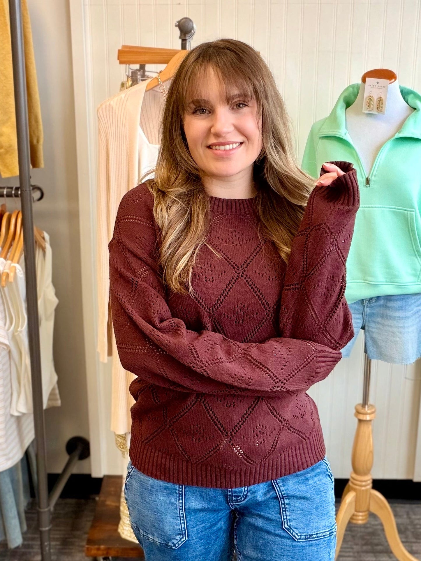 Blythe Mahogany Sweater