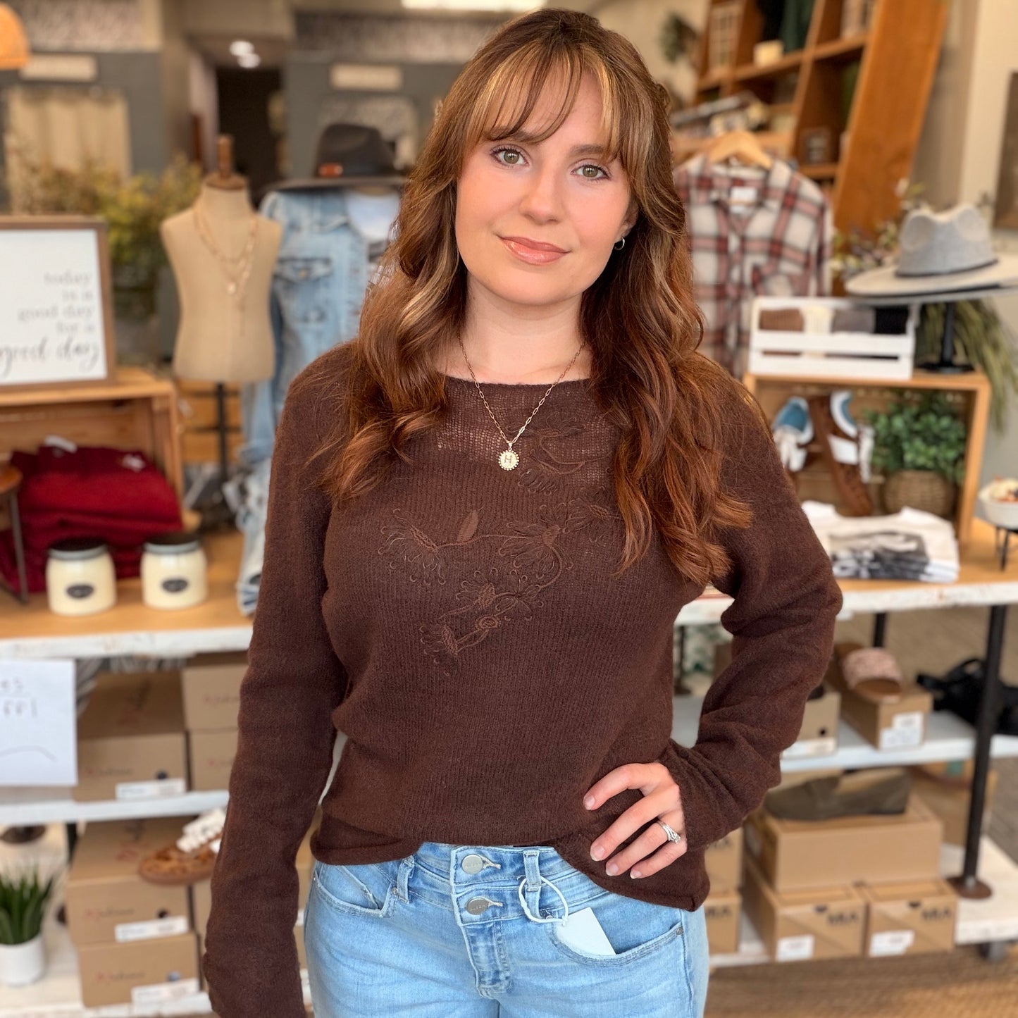 Soft Embroidered Sweater