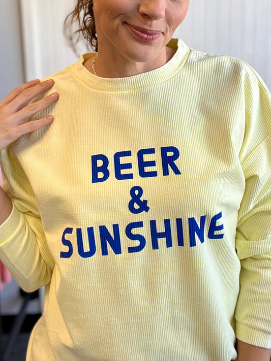Beer & sunshine crew sweatshirt