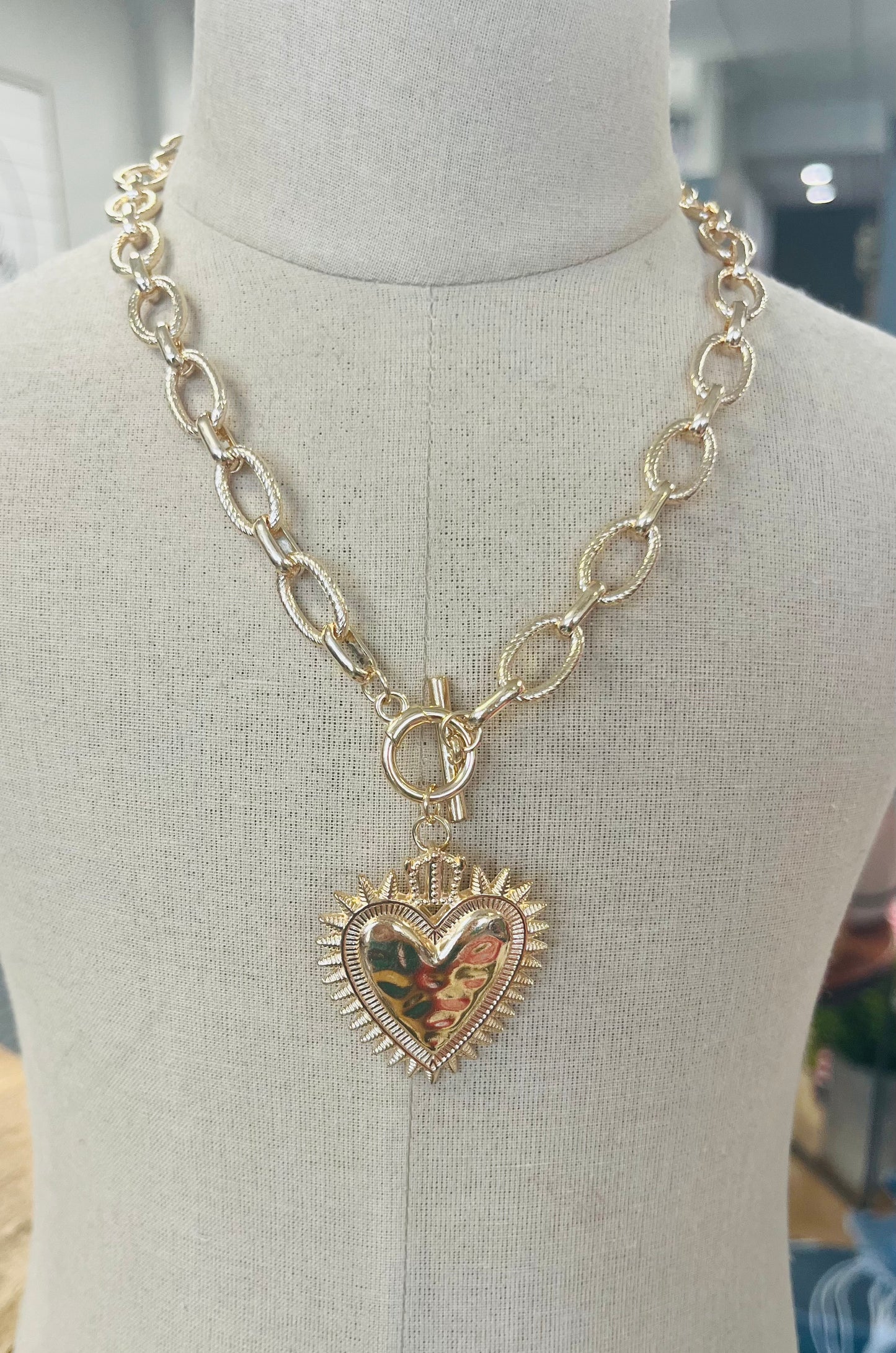 Spiked Heart Necklace