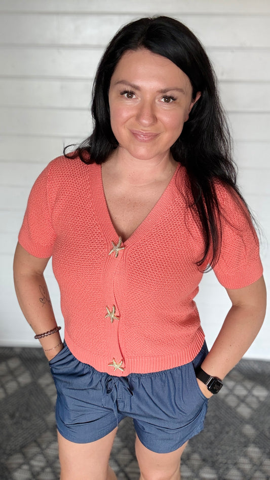 Renee Papaya Cardigan
