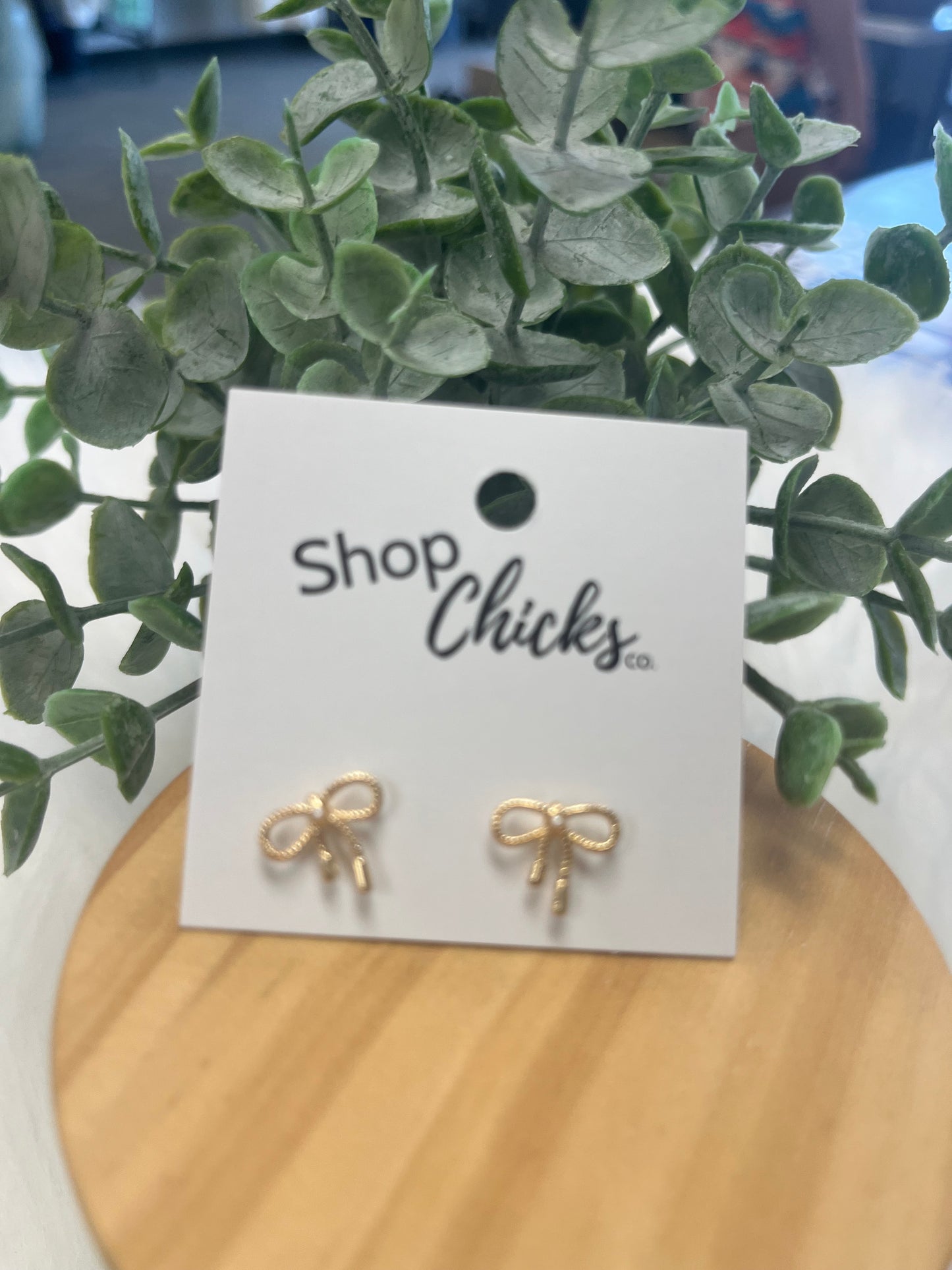 Mini Bow Gold Stud Earrings