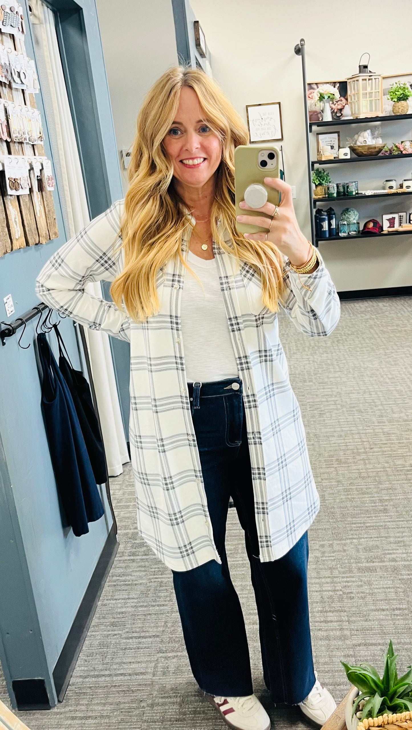 Grey Plaid Leslie