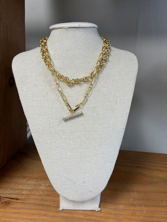 Gold Double Layered Chain