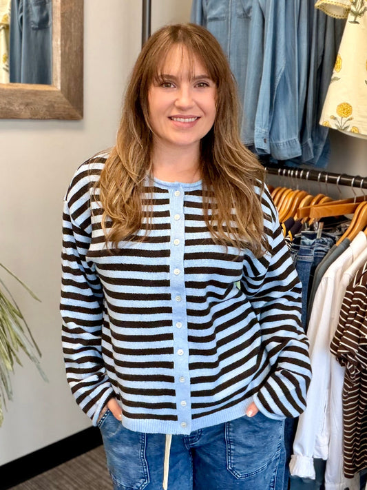 Dover Stripe Cardigan
