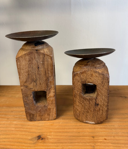 Wood Candle Holder