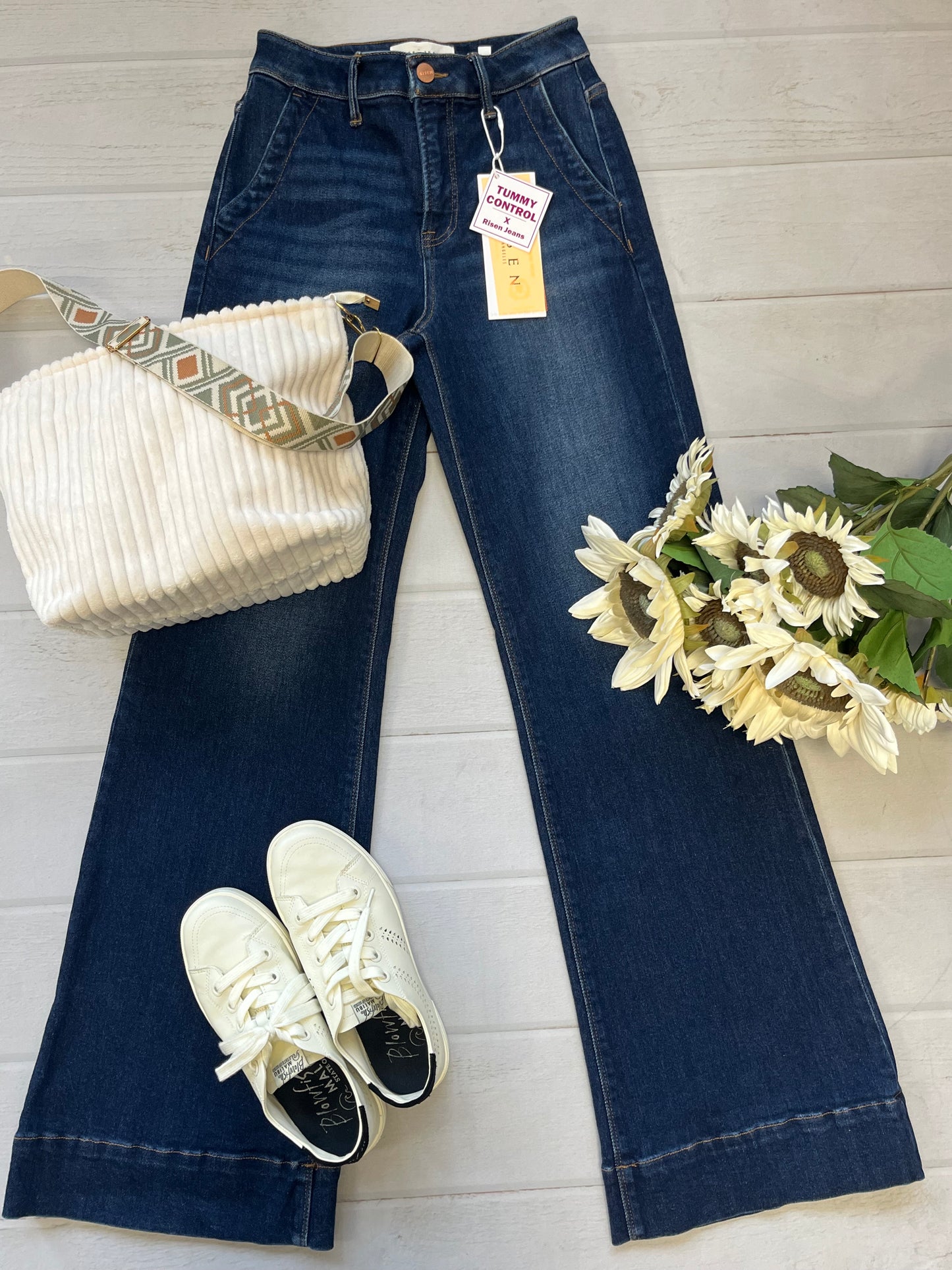 High Rise Wide Flare Dark