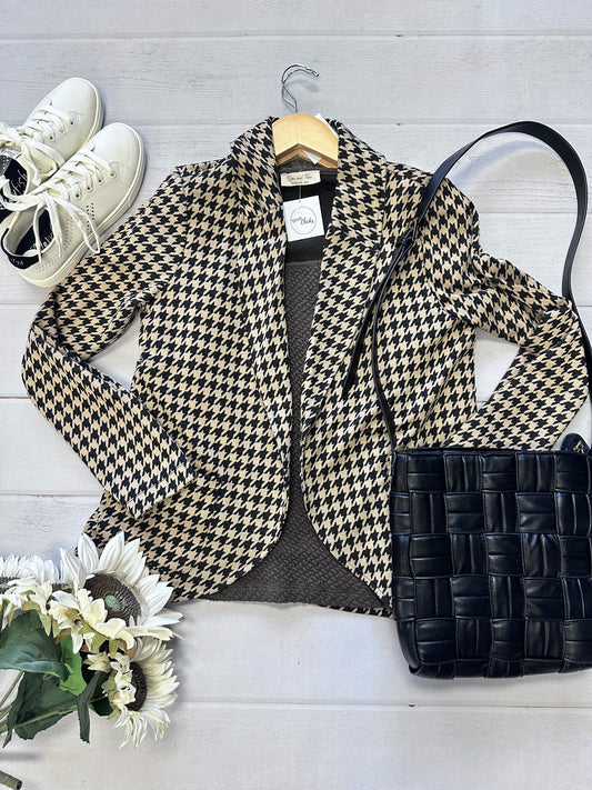 Houndstooth Jacquard Blazer
