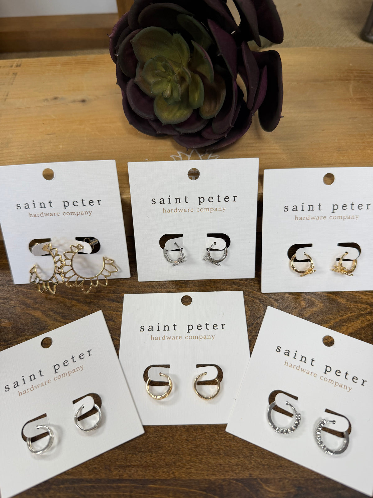 St. Peter Huggie Earrings