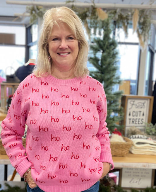 Pink Ho Ho Ho Sweater