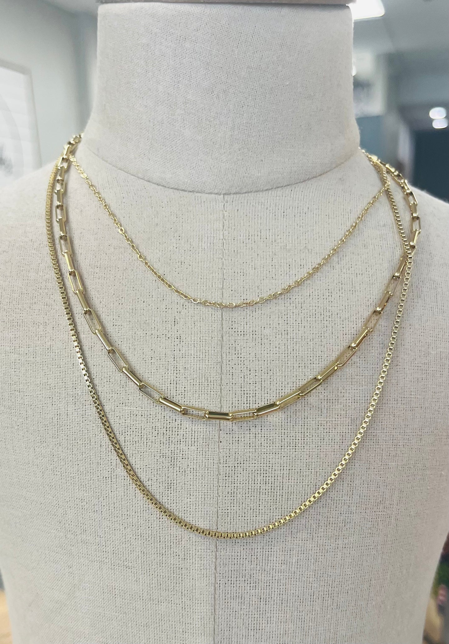 18K Stainless steel tarnish free necklce