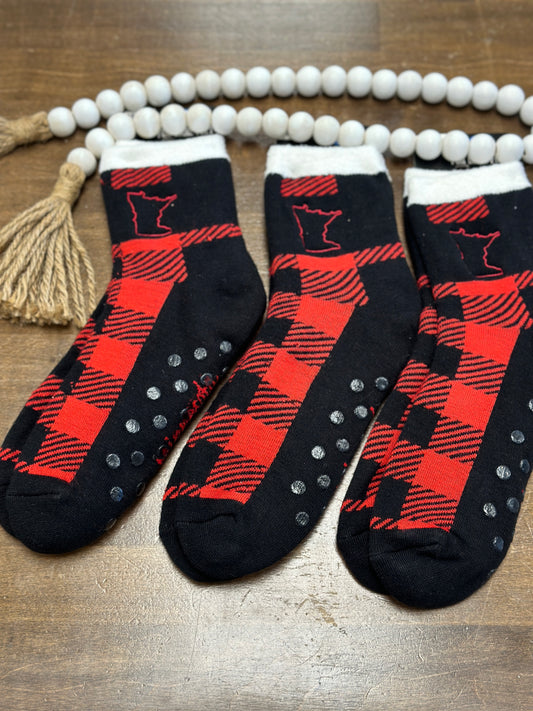 Minnesota Plaid Non-slip Socks